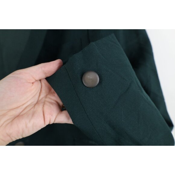 Vintage 50s Rockabilly Mens 39R Satin Trim Smoking Prom Tuxedo Jacket Green USA - Picture 11 of 16